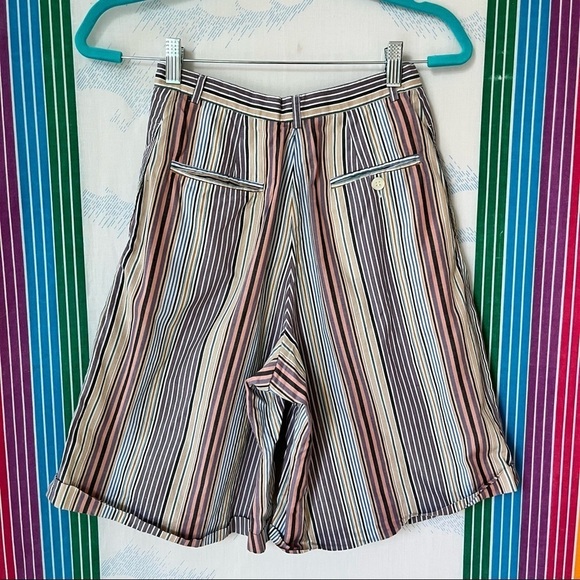 VINTAGE Ralph Lauren striped cotton shorts preppy classic basic waist 25 - Picture 7 of 11